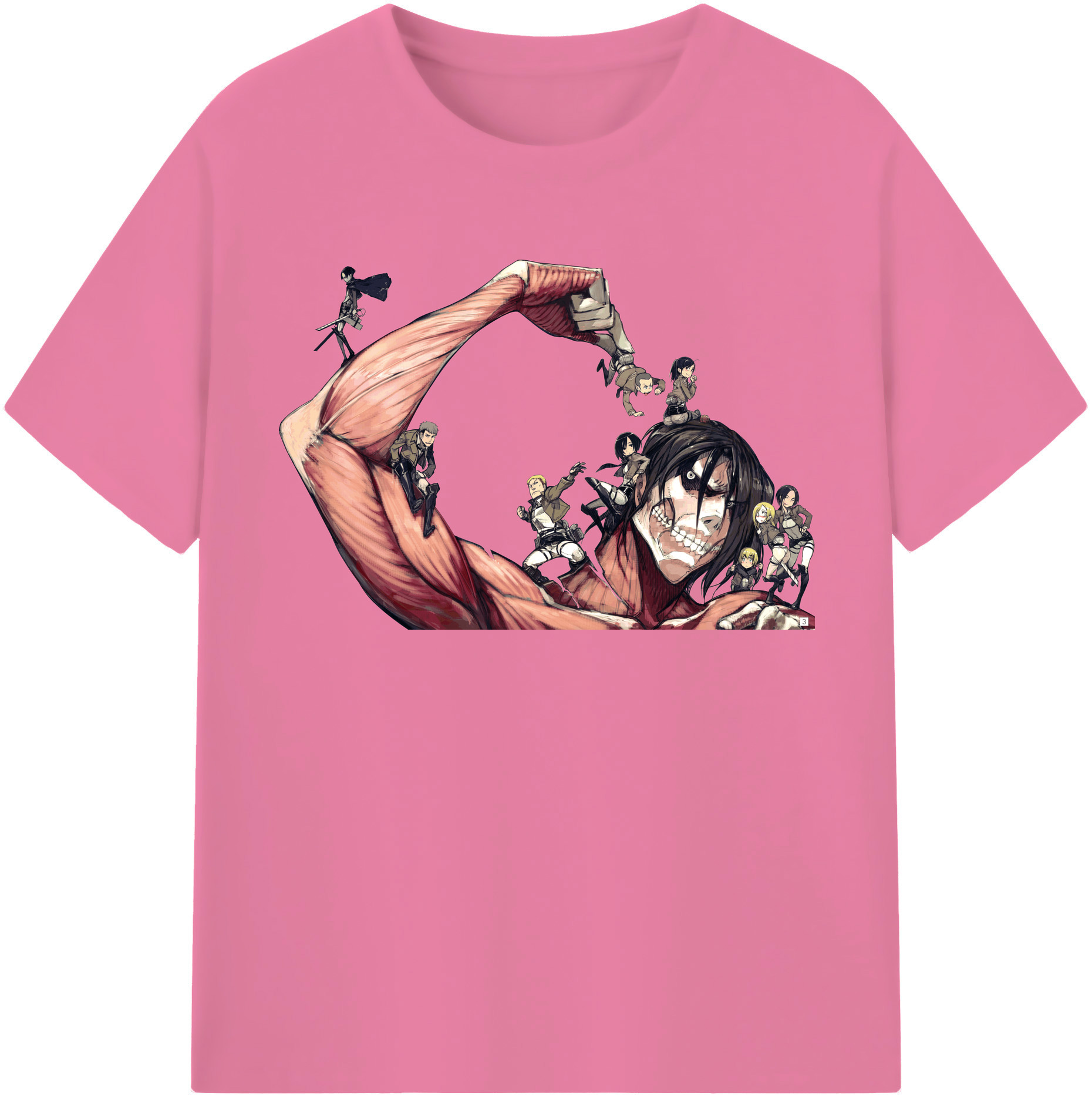 （画像用） 進撃の巨人 Attack on Titan 綿100％半袖Tシャツ（フロントプリント）